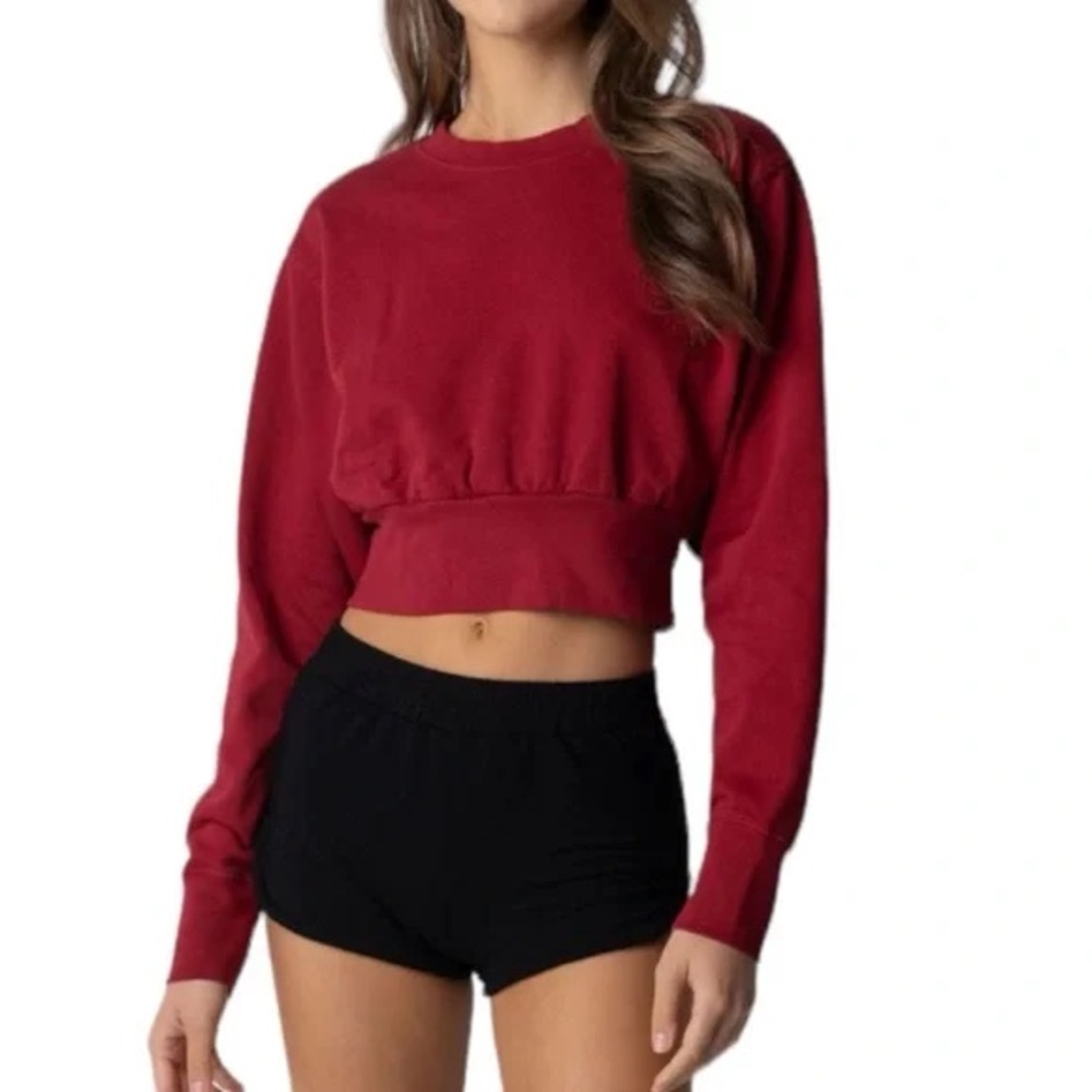 TALENTLESS CROPPED BATWING DOLMAN SLEEVE HOODIE XS CC